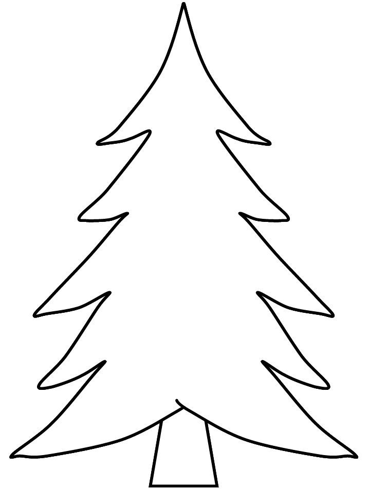 Christmas Tree Stencil 18 For Kids Coloring Page