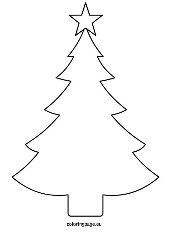 Cool Christmas Tree Stencil 24 Coloring Page