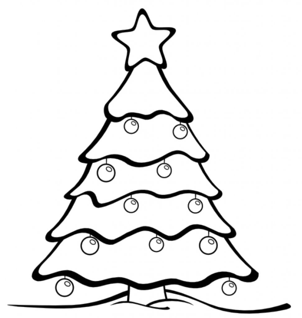 Christmas Tree Stencil 25 Cool Coloring Page