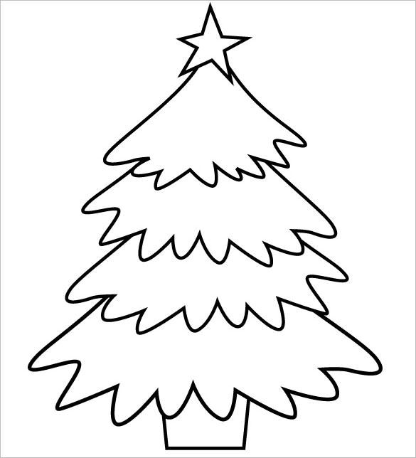 Christmas Tree Stencil 27 Cool Coloring Page