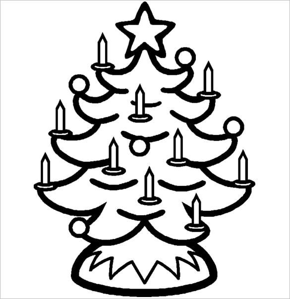 Christmas Tree Stencil 31 Cool Coloring Page
