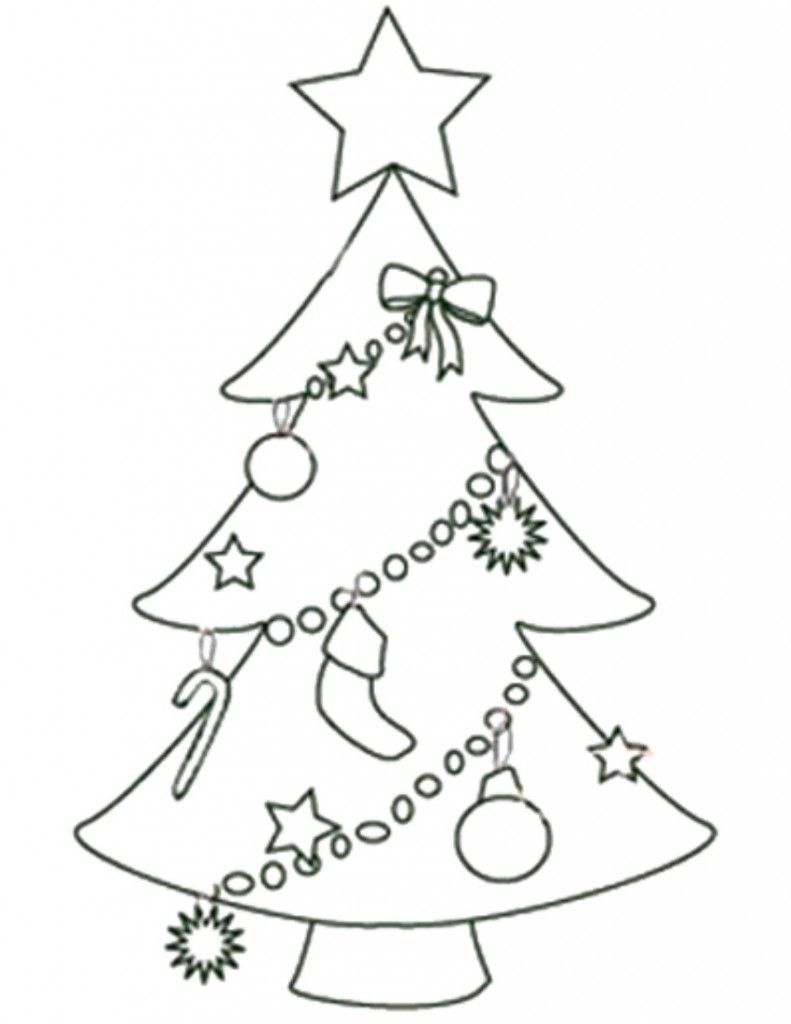 Cool Christmas Tree Stencil 32 Coloring Page