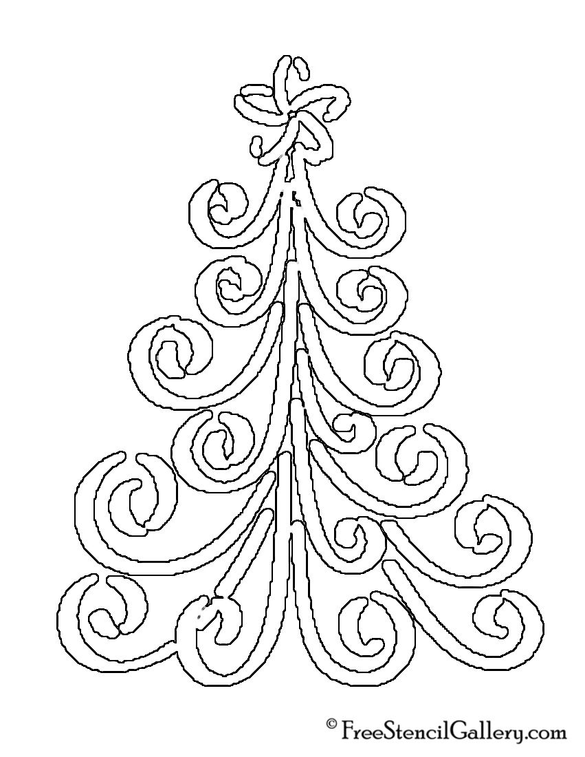 Christmas Tree Stencil 35 Cool Coloring Page