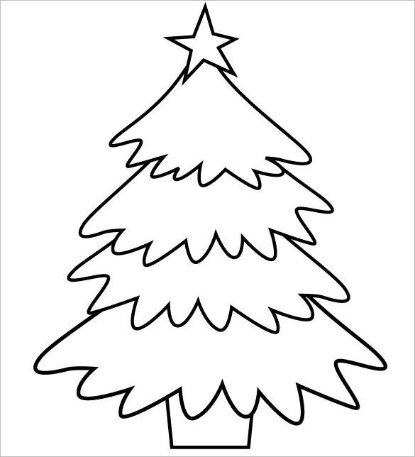 Christmas Tree Stencil 37 Cool Coloring Page