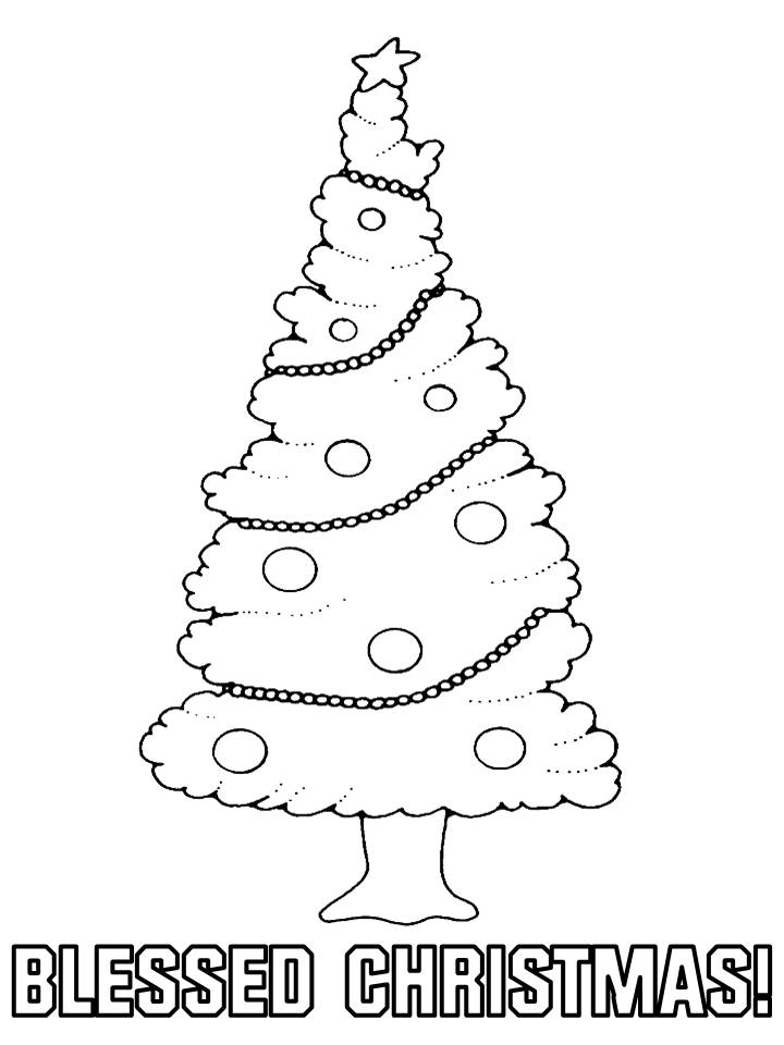 Cool Christmas Tree Stencil 4 Coloring Page