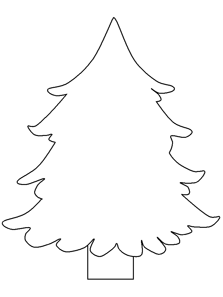 Christmas Tree Stencil 7 Cool Coloring Page