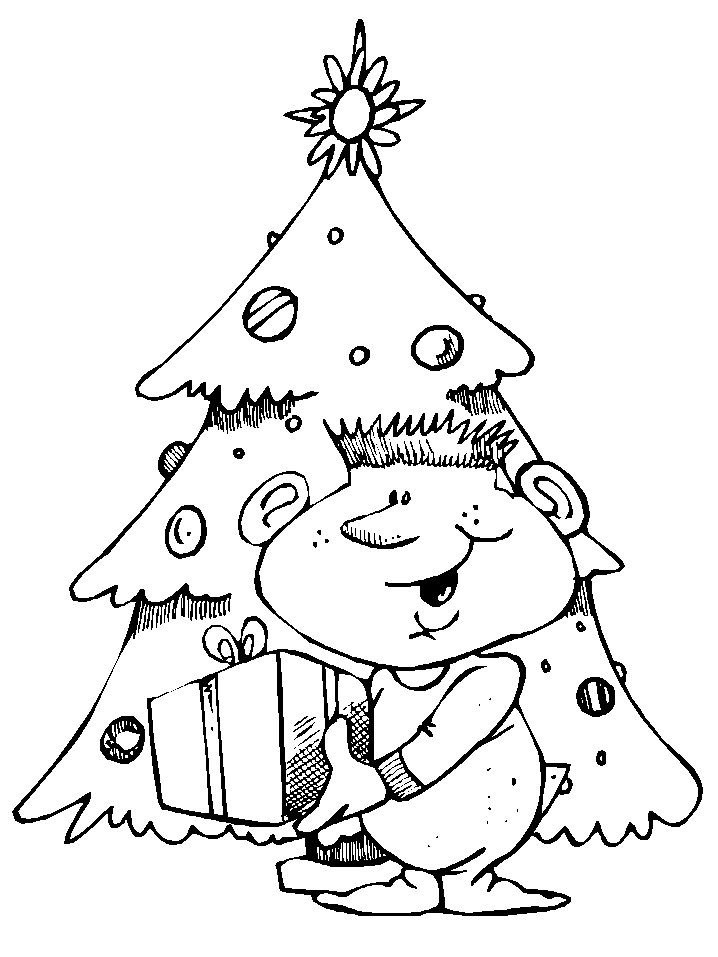 Christmas Tree Stencil 9 Cool Coloring Page