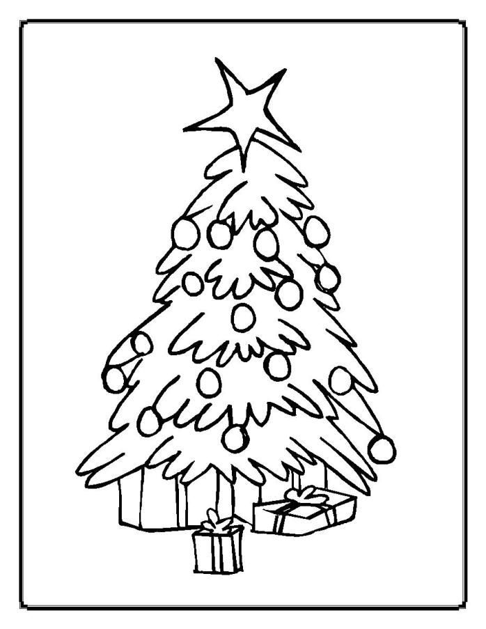 Christmas Tree 22 For Kids Coloring Page