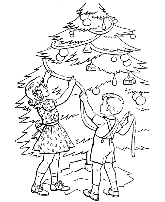 Cool Christmas Tree 28 Coloring Page