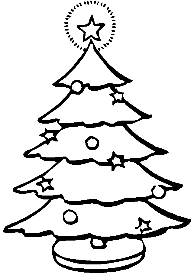 Christmas Tree 30 For Kids Coloring Page