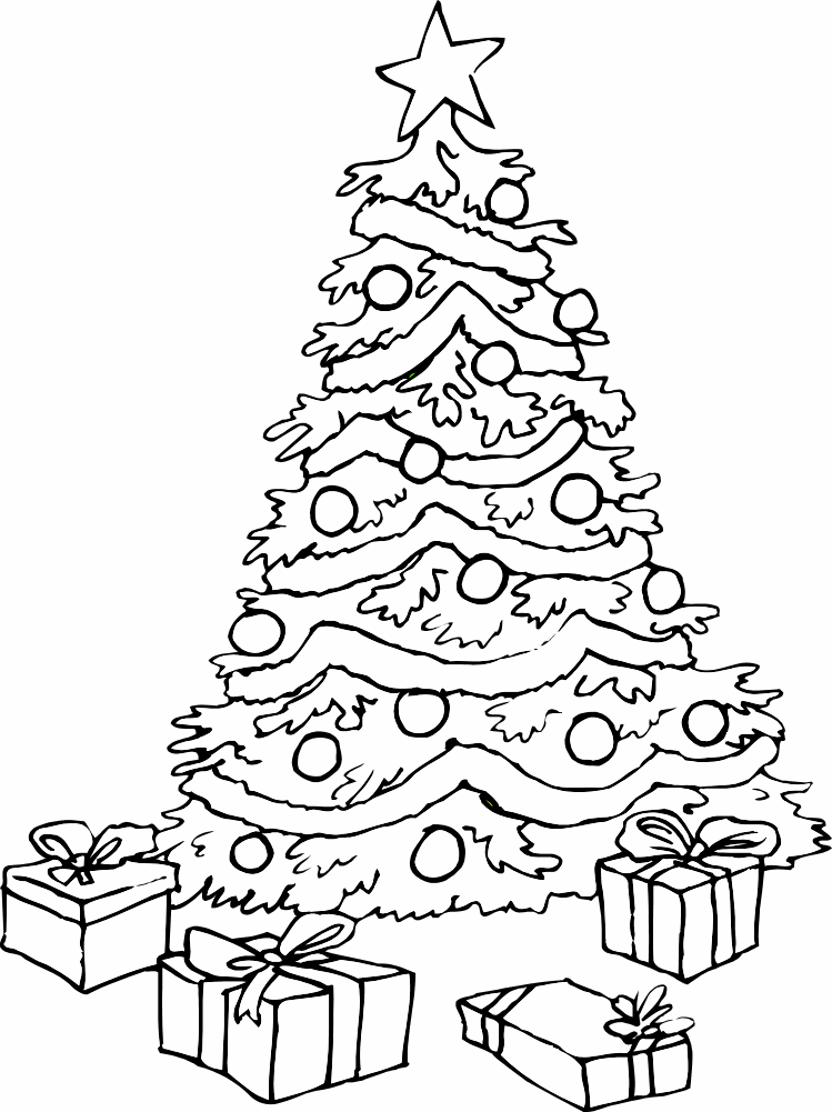 Cool Christmas Tree 32 Coloring Page