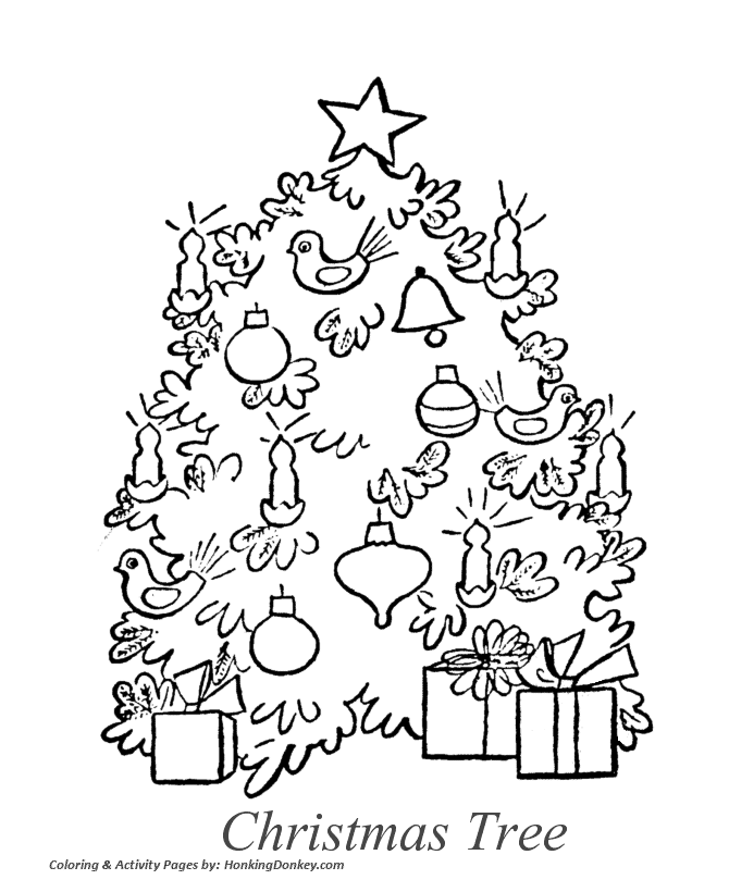Christmas Tree 34 For Kids Coloring Page