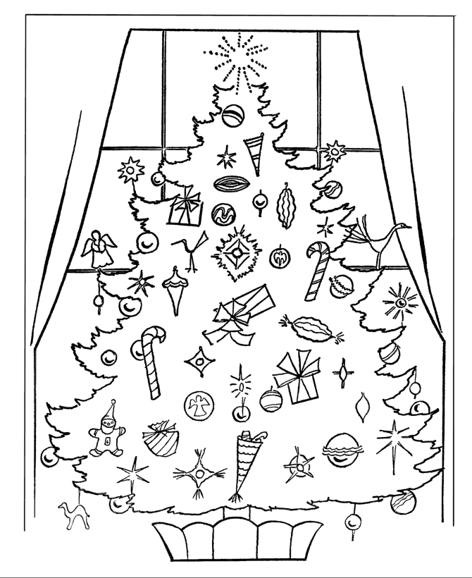 Cool Christmas Tree 36 Coloring Page