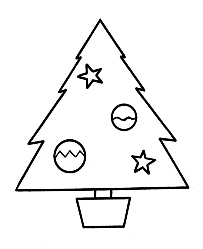 Christmas Tree 42 For Kids Coloring Page