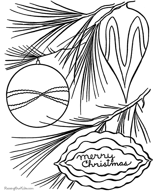 Christmas Tree 50 For Kids Coloring Page
