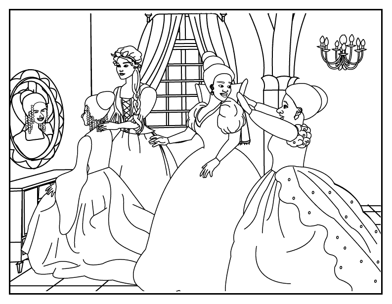 Cinderella 10 For Kids Coloring Page