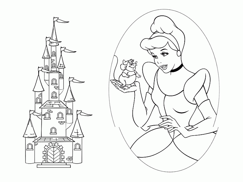 Cinderella 14 For Kids Coloring Page