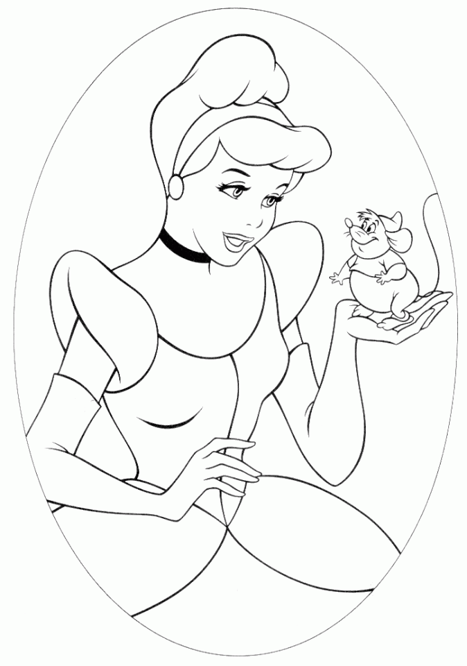 Cinderella 18 For Kids Coloring Page