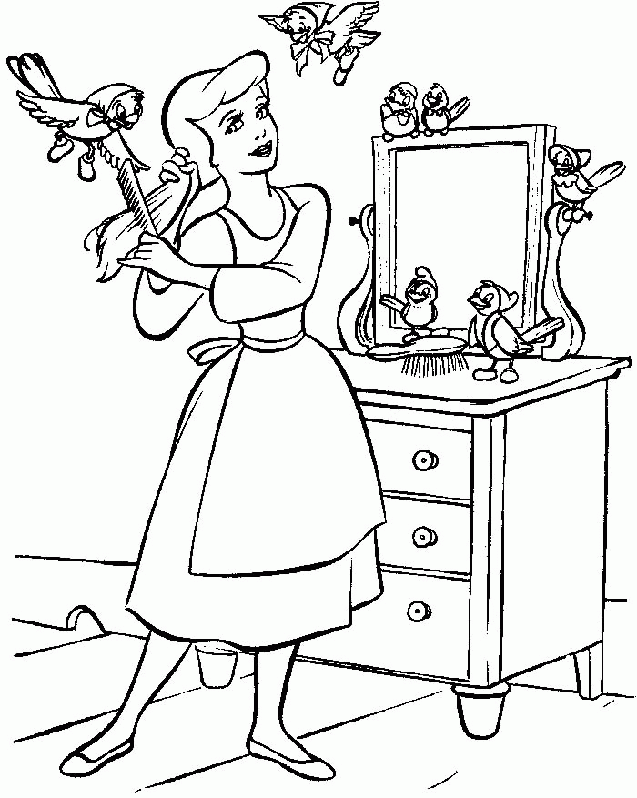 Cool Cinderella 20 Coloring Page