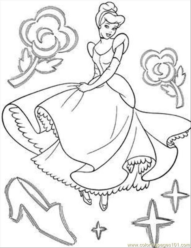 Cool Cinderella 27 Coloring Page