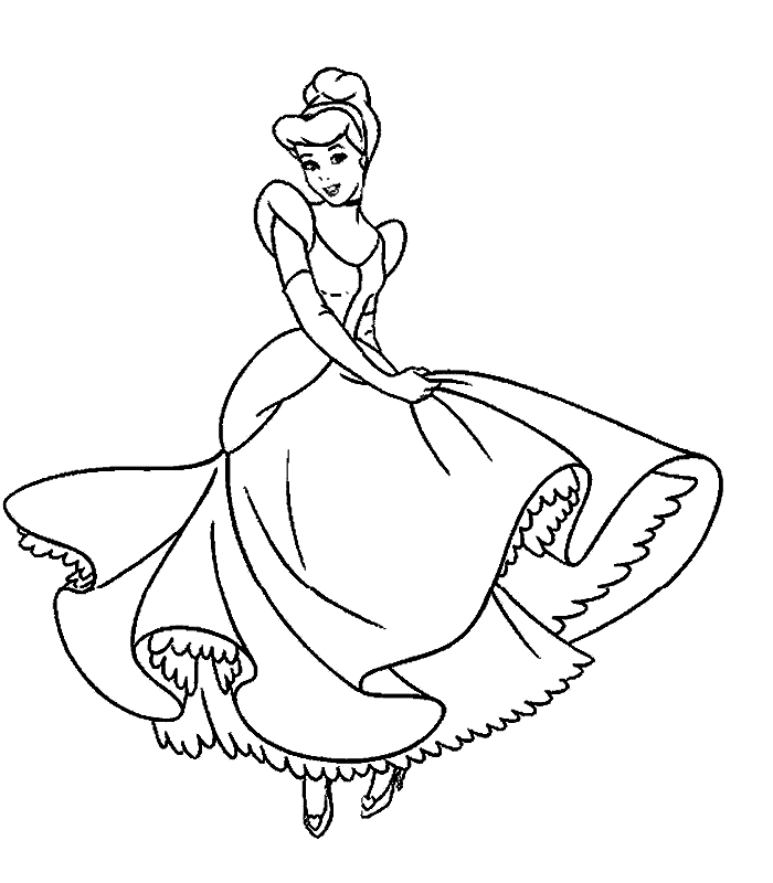 Cinderella 6 For Kids Coloring Page
