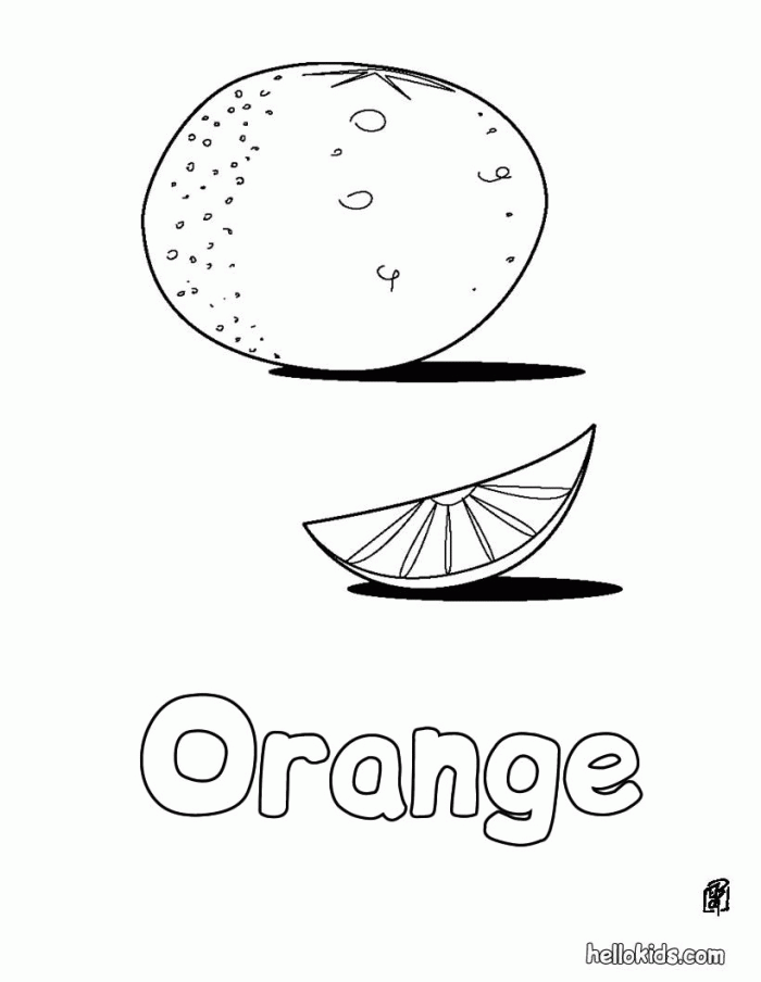 Color Orange 2 For Kids Coloring Page