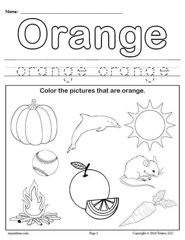 Cool Color Orange 24 Coloring Page