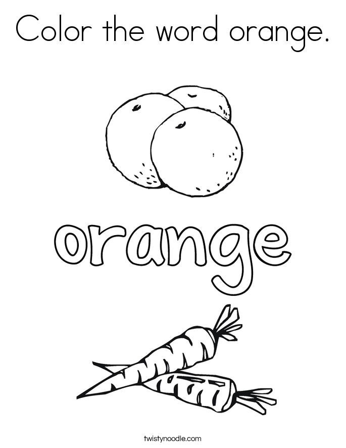 Cool Color Orange 4 Coloring Page