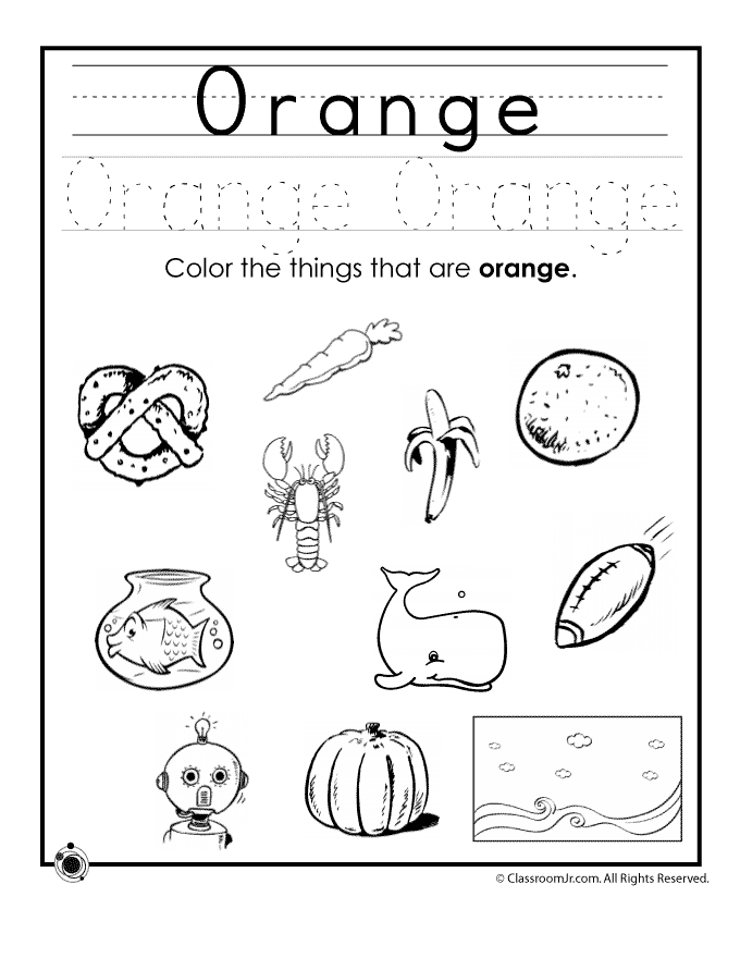 Cool Color Orange 8 Coloring Page