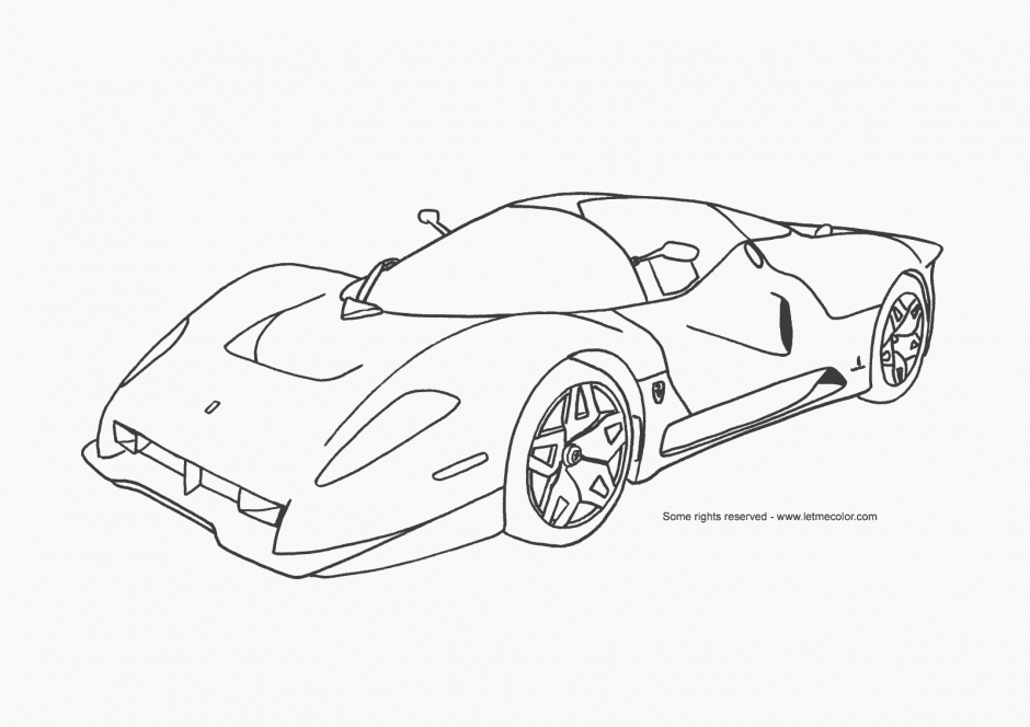 Cool Car 12 Cool Coloring Page