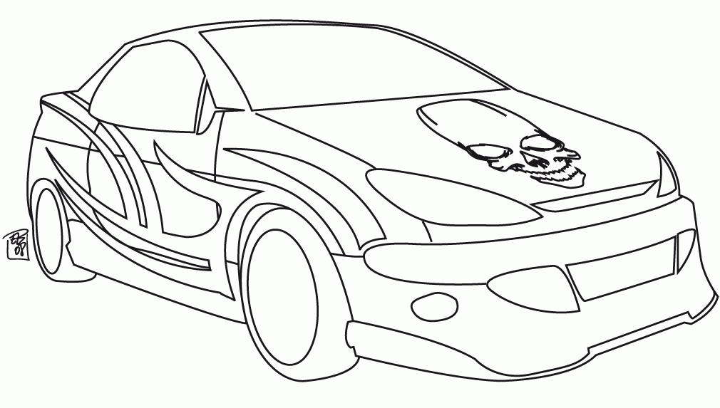 Cool Car 16 Cool Coloring Page