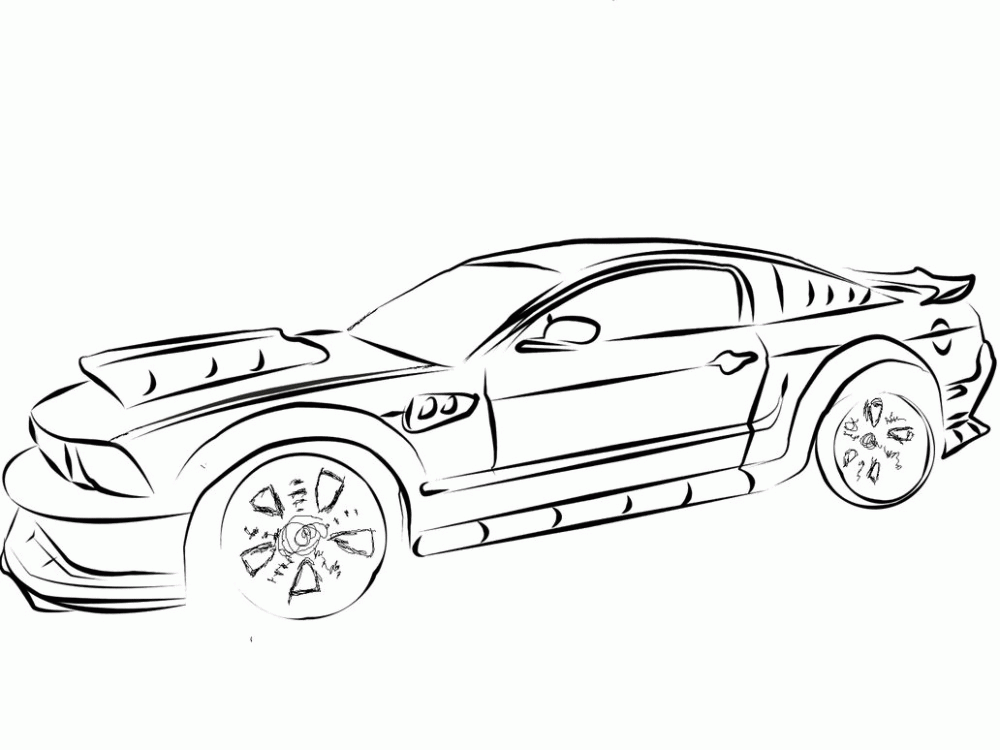 Cool Car 3 For Kids Coloring Page