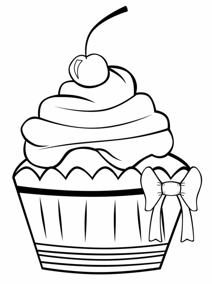 Cup Cake 1 Cool Coloring Page