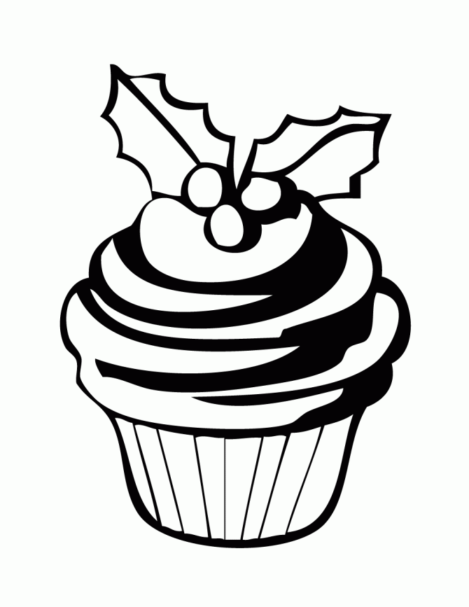 Cool Cup Cake 12 Coloring Page