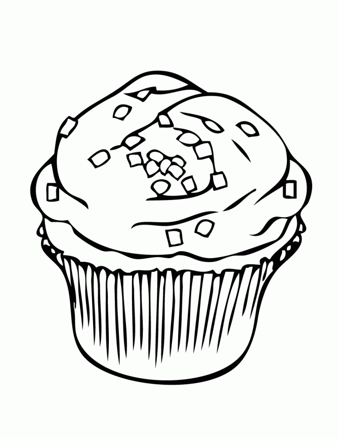 Cup Cake 13 Cool Coloring Page