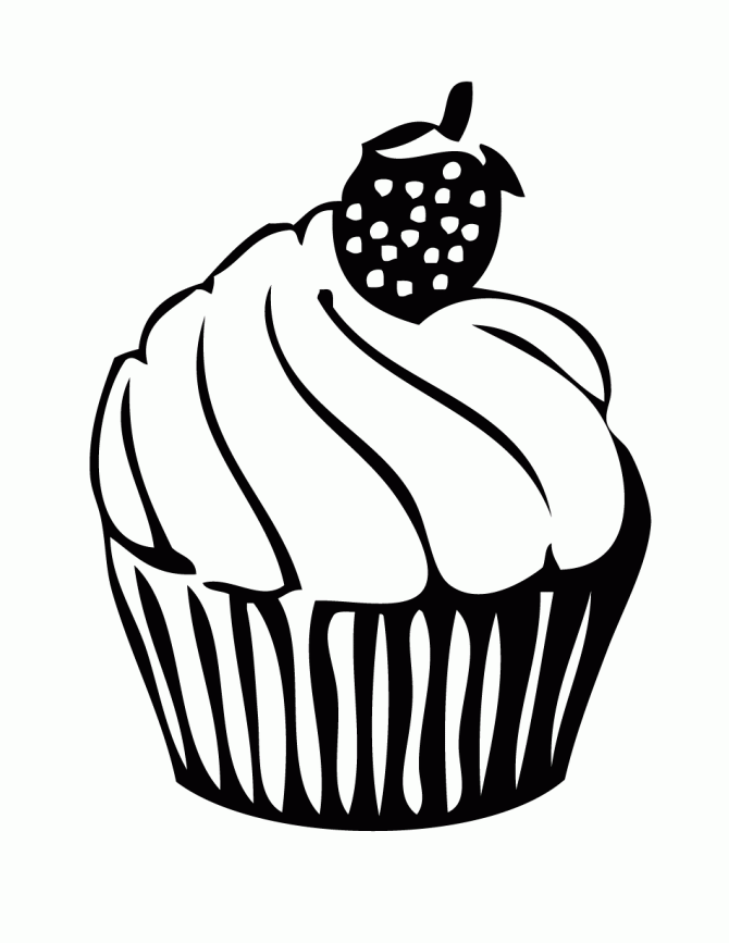 Cool Cup Cake 16 Coloring Page