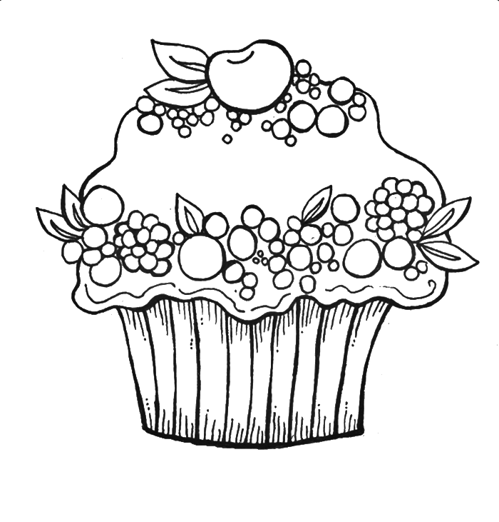 Cup Cake 17 Cool Coloring Page