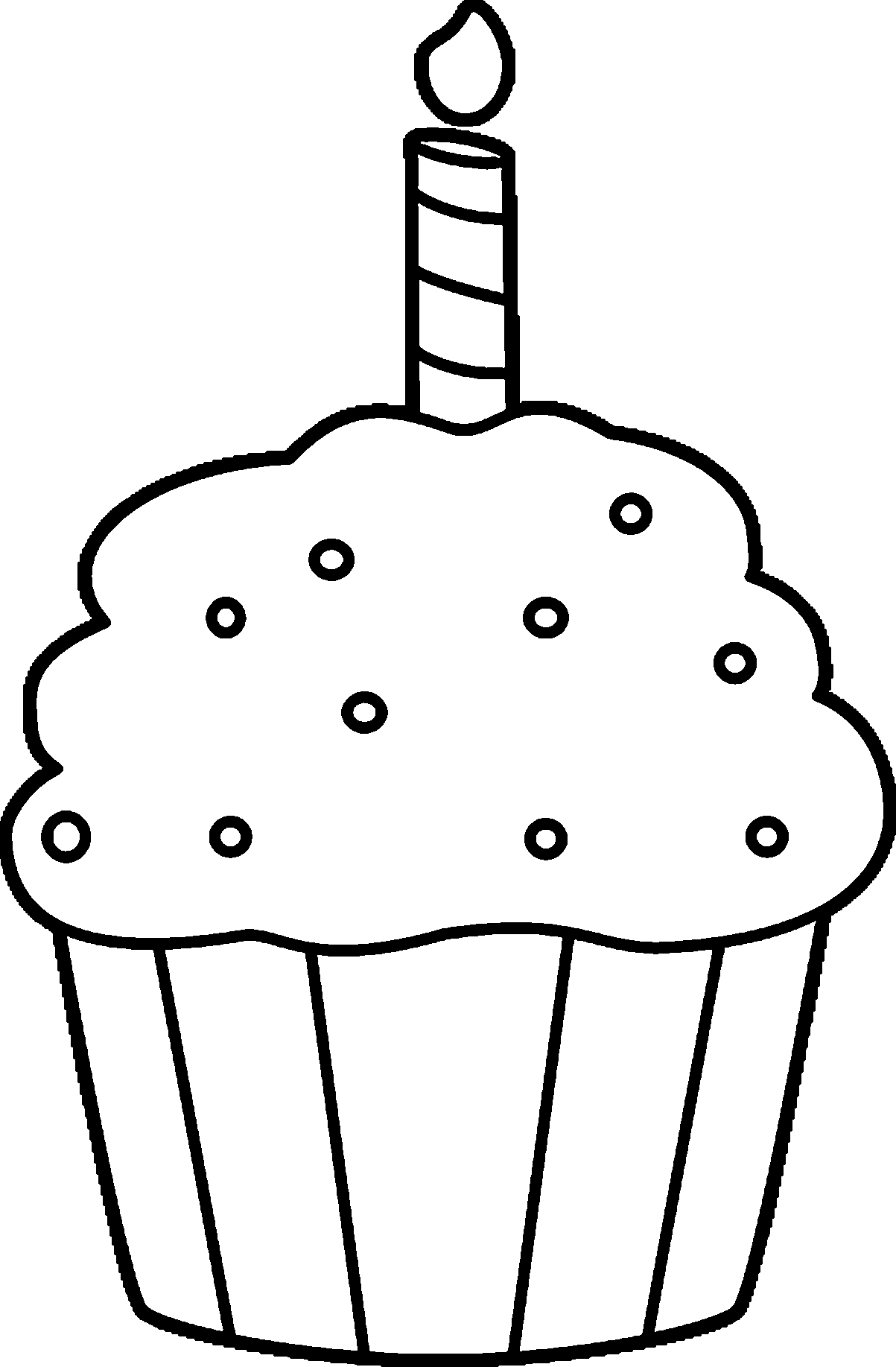 Cup Cake 18 For Kids Coloring Page