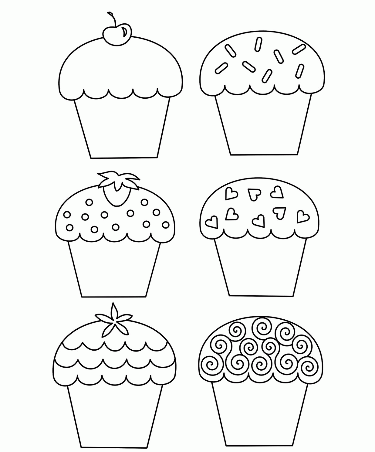Cup Cake 23 Cool Coloring Page