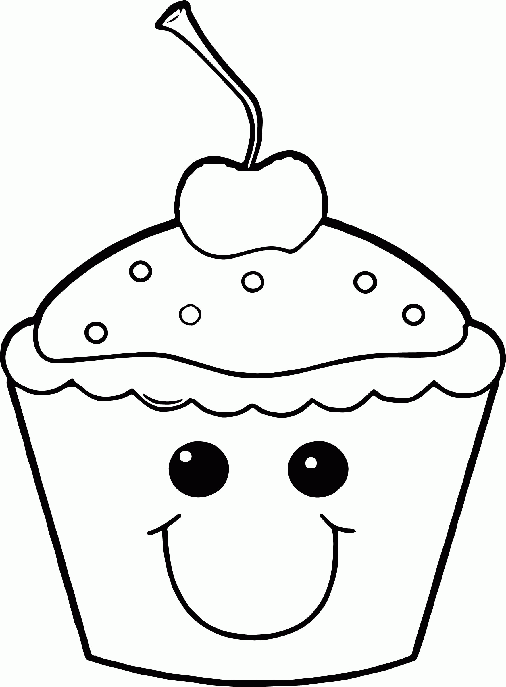 Cup Cake 29 For Kids Coloring Page