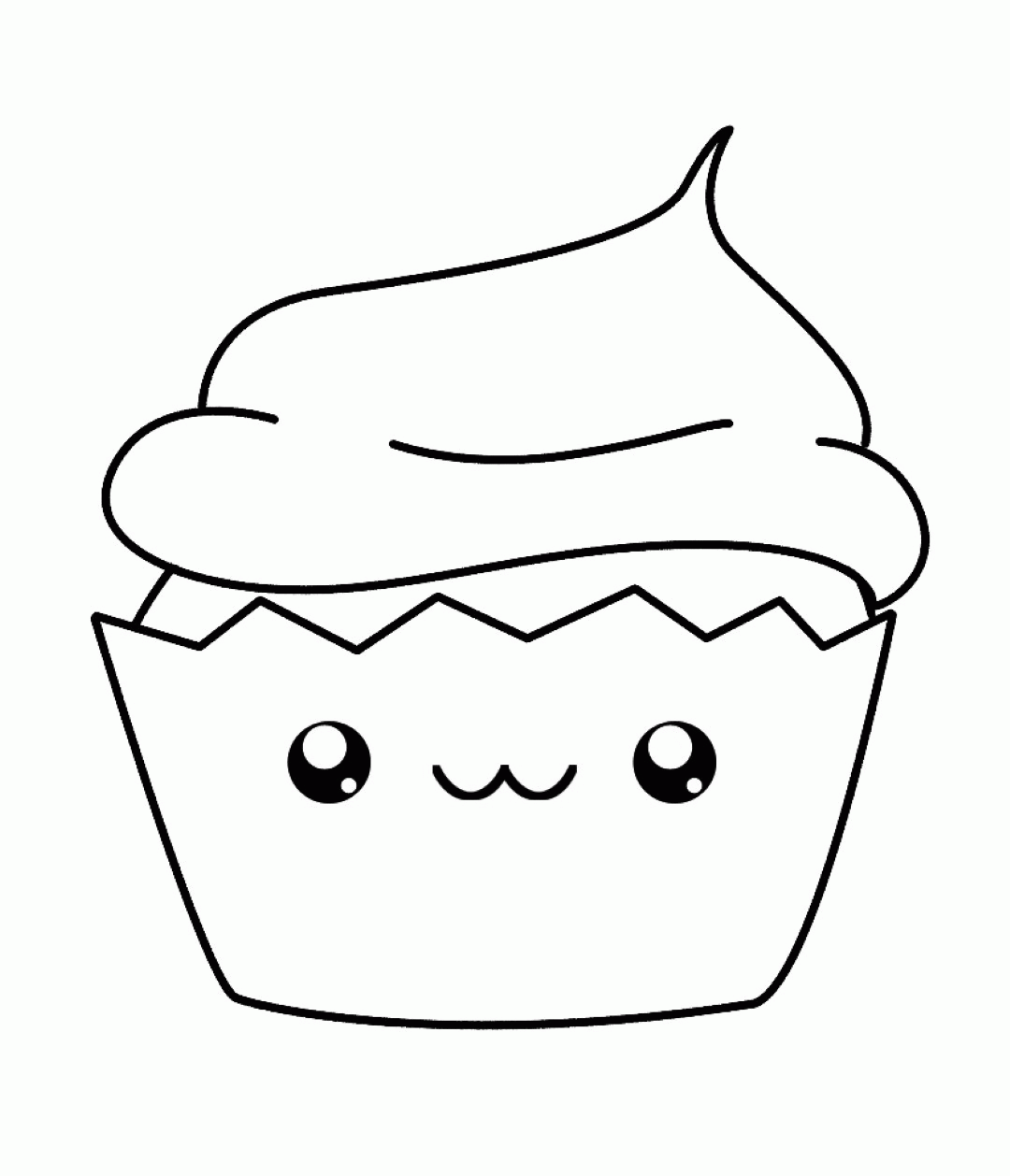 Cup Cake 30 Cool Coloring Page