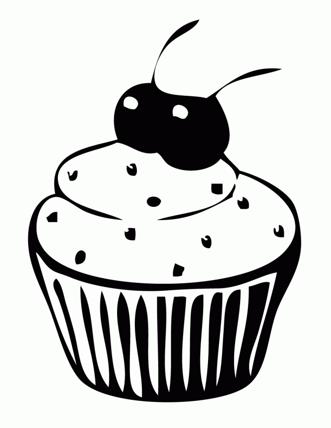 Cool Cup Cake 31 Coloring Page