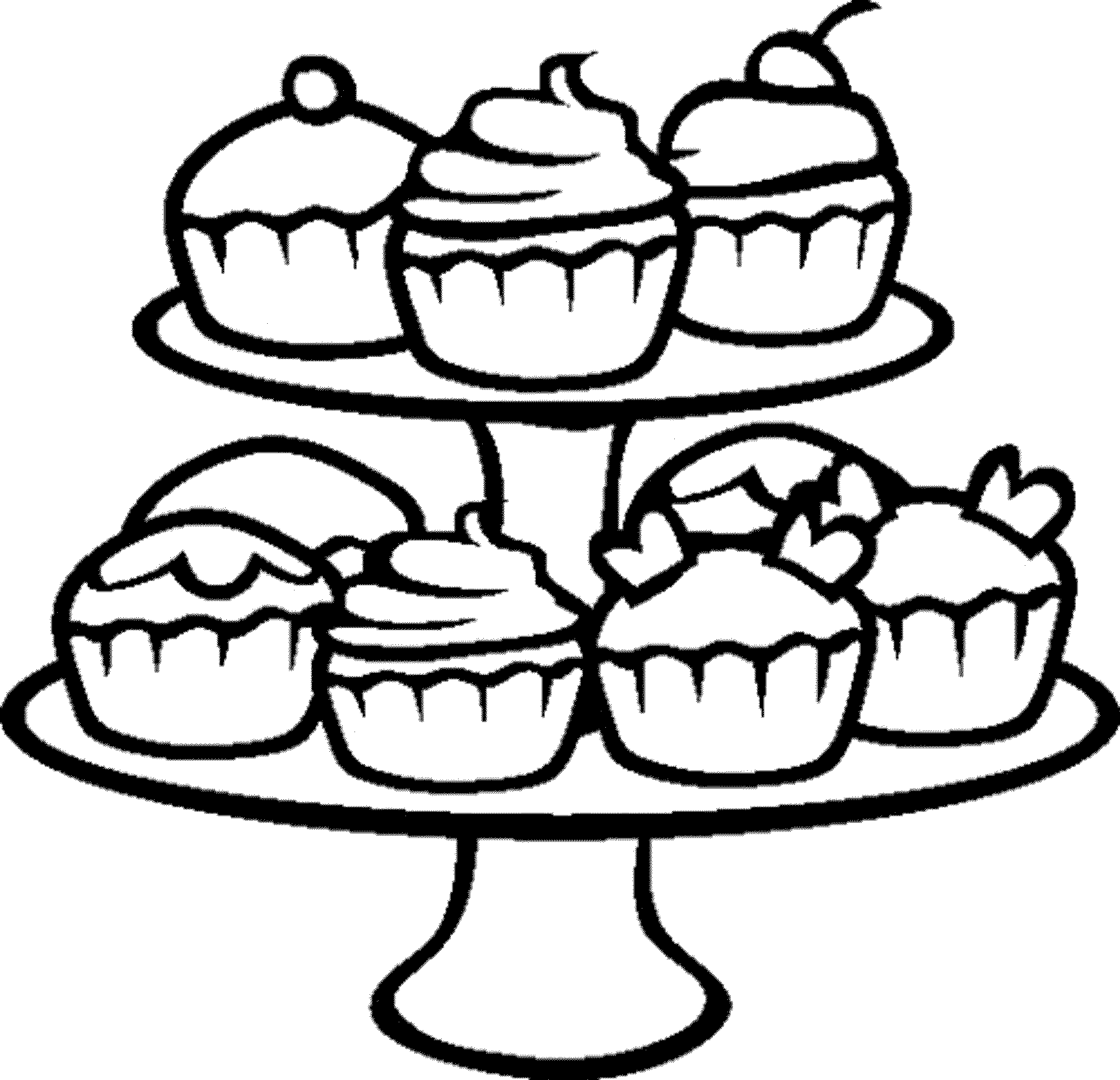Cup Cake 33 For Kids Coloring Page