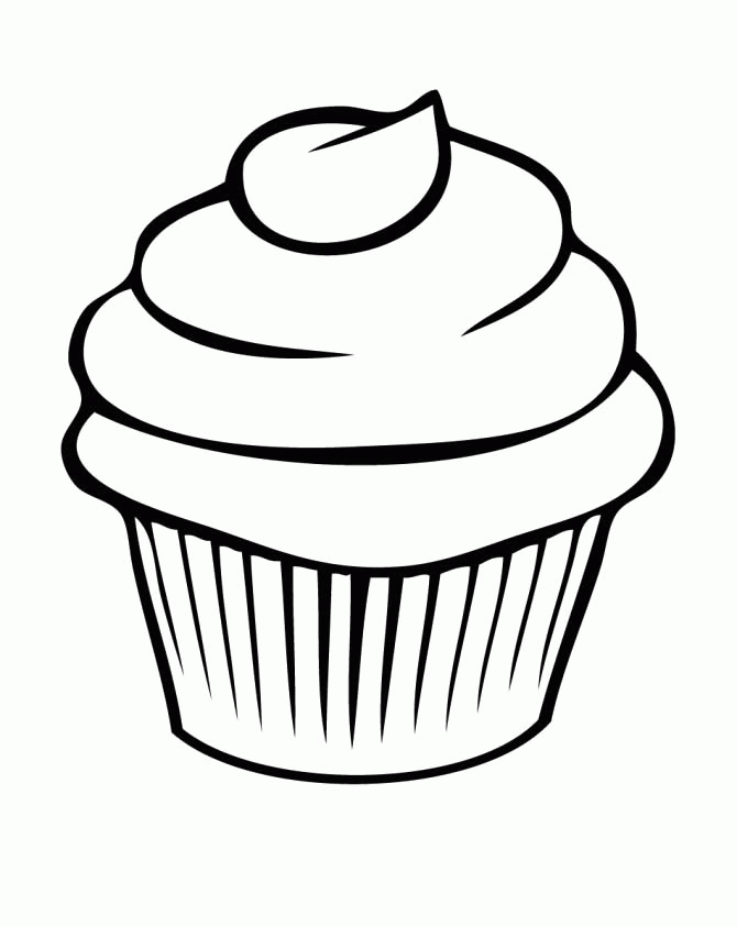 Cup Cake 5 Cool Coloring Page