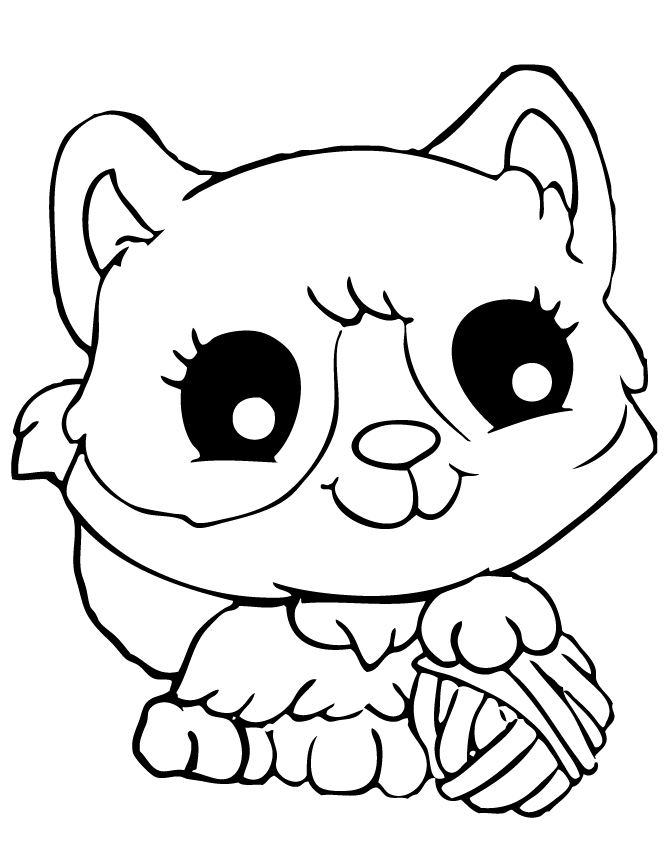 Cool Cute Cat 1 Coloring Page