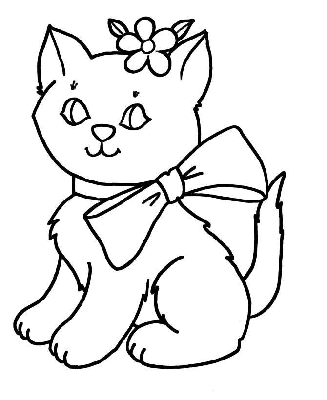 Cute Cat 10 Cool Coloring Page