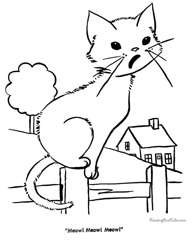 Cute Cat 22 Cool Coloring Page