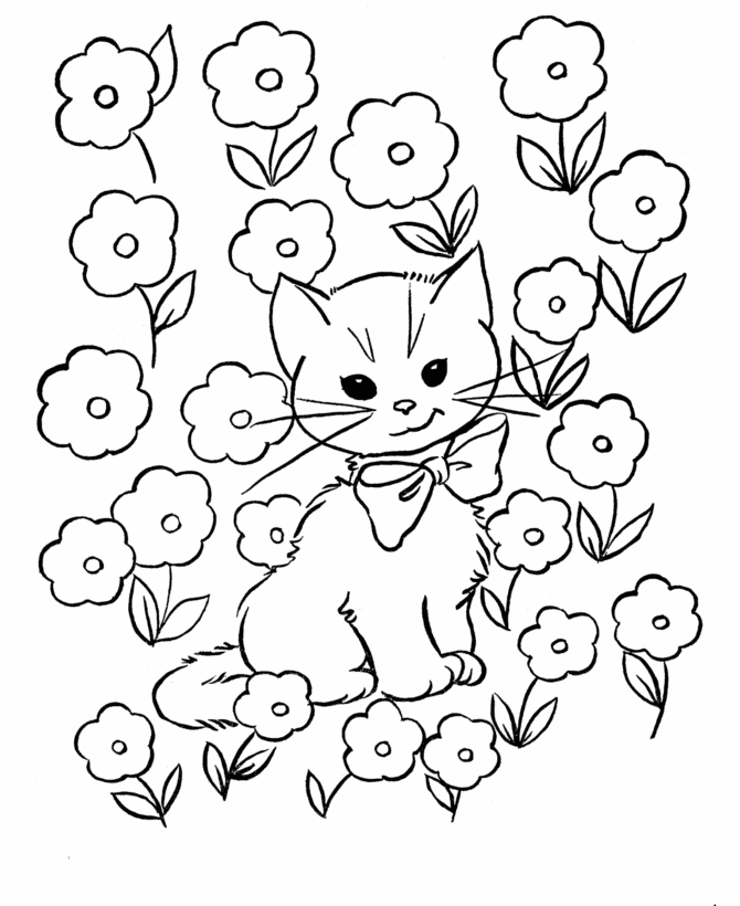 Cool Cute Cat 25 Coloring Page