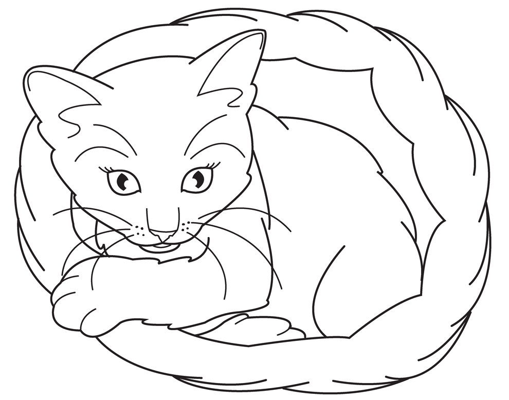 Cute Cat 32 Cool Coloring Page