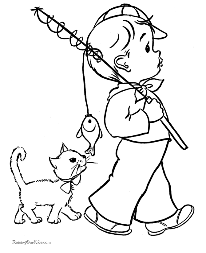 Cool Cute Cat 5 Coloring Page